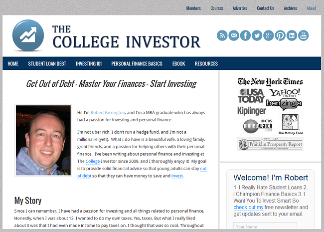 Grand Blogger Robert: The College Investor